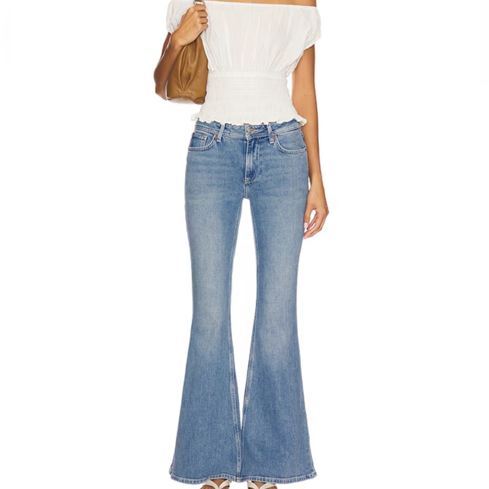 We the Free Love Bomb Flare Jeans Size 28 NWT NEW Free People Dynamite Color - Picture 3 of 15